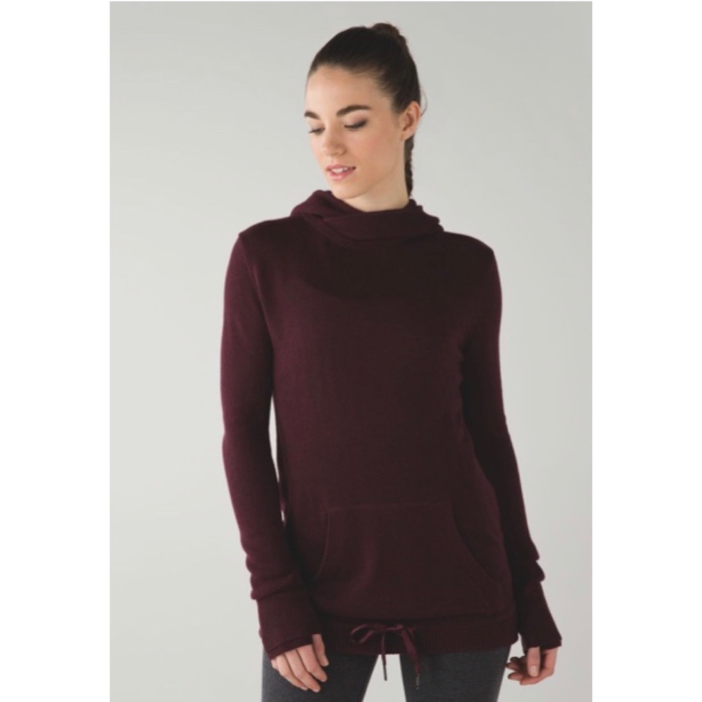 Lululemon Sweet Savasana Hoodie Size 4 Burgundy
